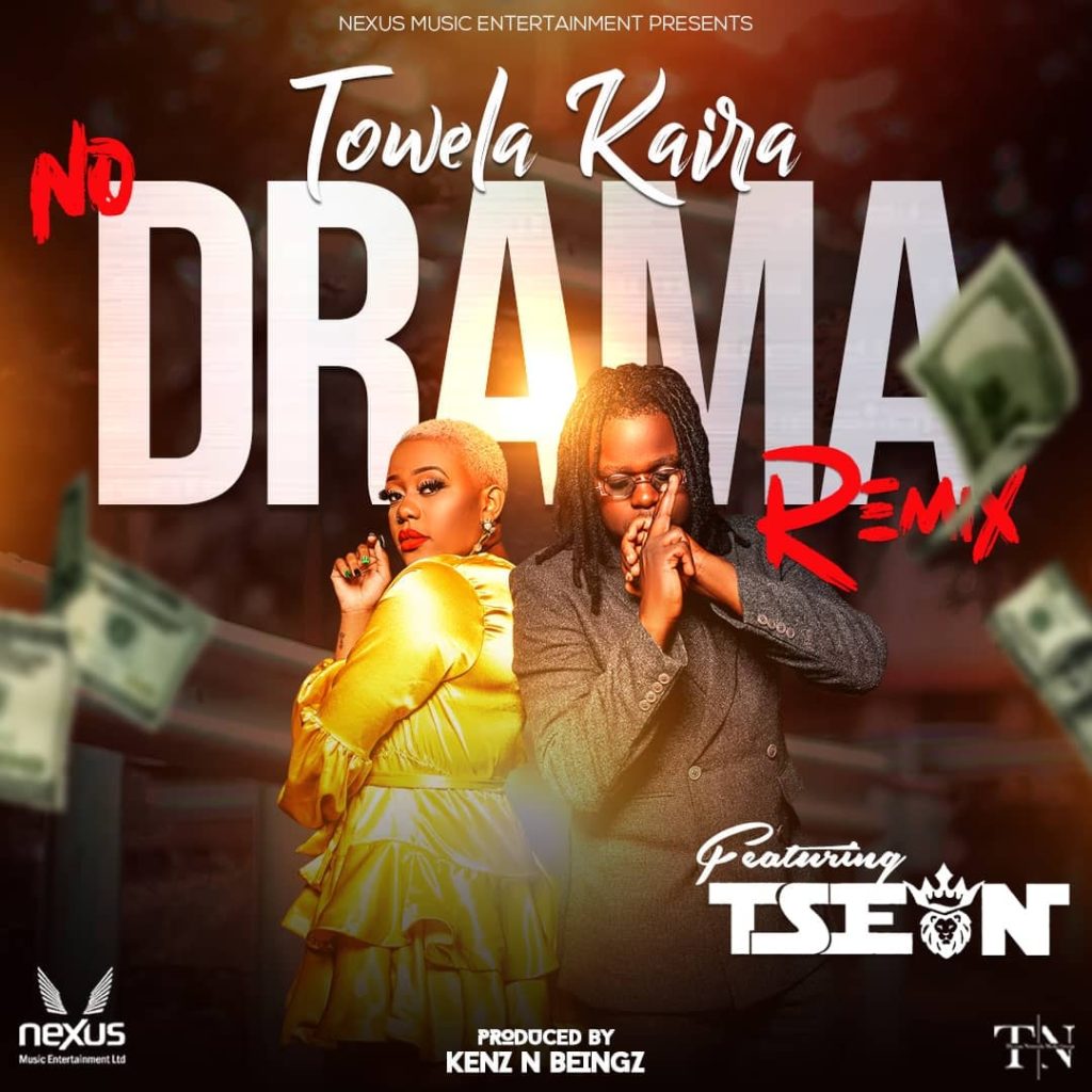 DOWNLOAD Towela Kaira ft T-Sean - "No Drama Remix" Mp3